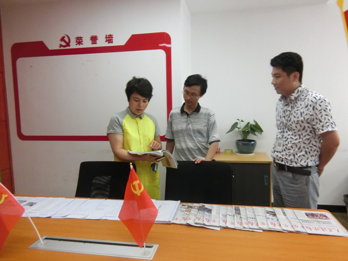 心區(qū)非公工委唐珺書(shū)記一行來(lái)我公司考察指導(dǎo)工作